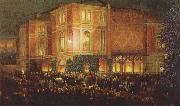arthur o shaughnessy outide the bayreuth festspielhaus oil on canvas